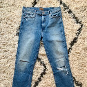 MOTHER High Waisted Rascal Ankle in Love Gun